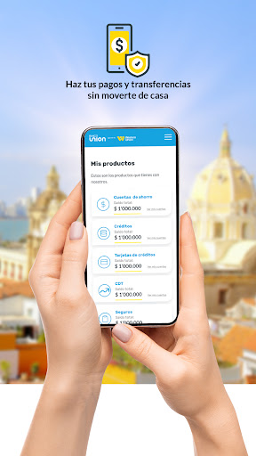 Android application Banco Unión Colombia screenshort