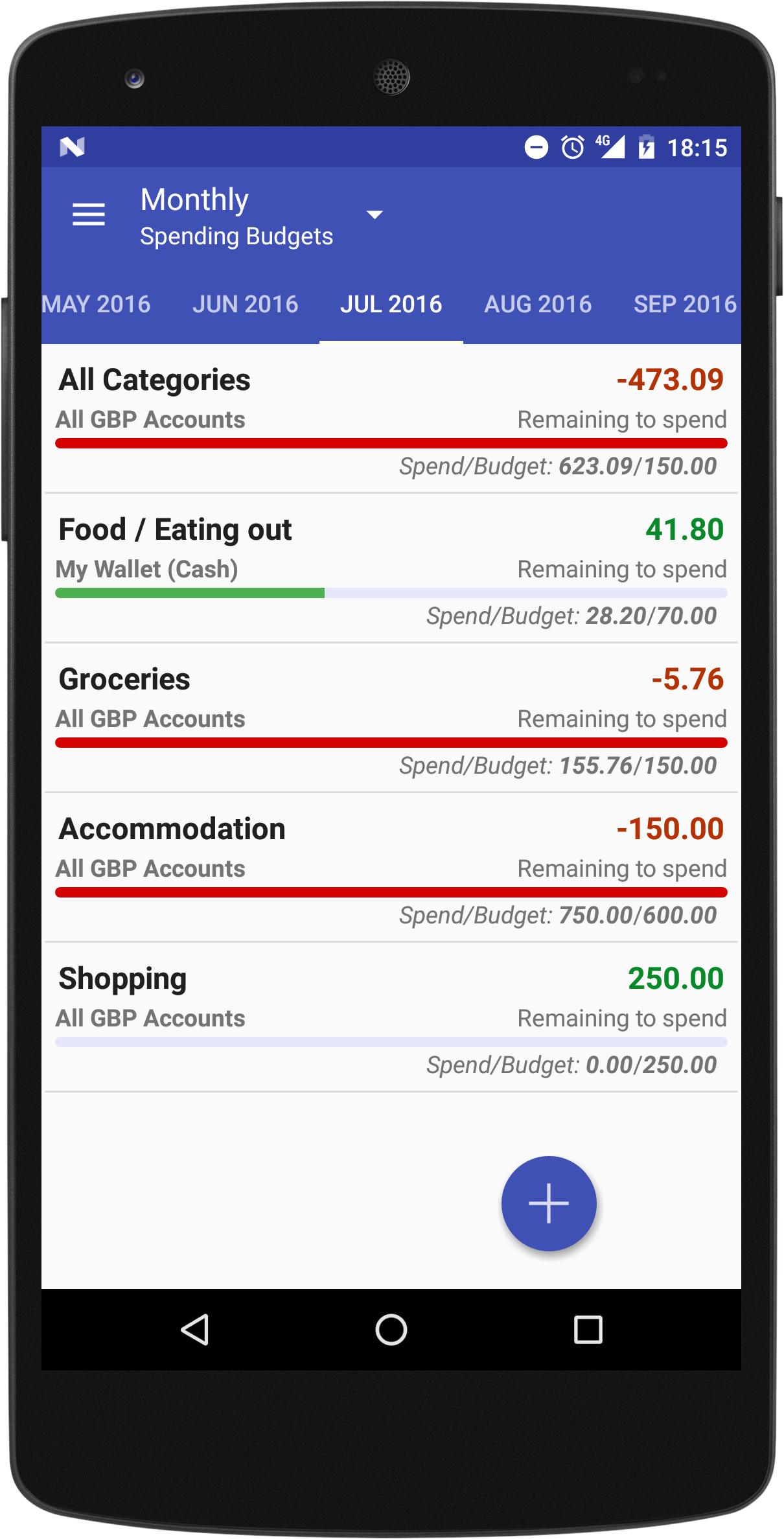 Android application Just Money manager, Budget Bills & Expense tracker screenshort