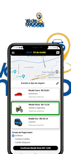 Vá de Moobi Motorista Screen 3