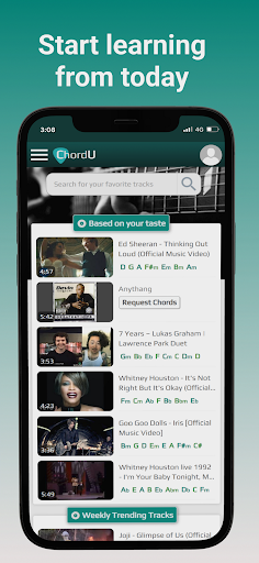 Android application ChordU - get chords & notes screenshort