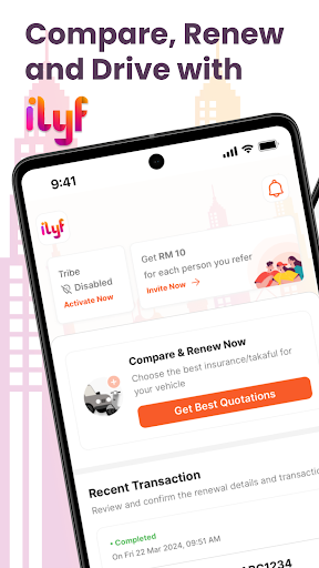 Android application iLyF: Easy, Instant Insurance screenshort