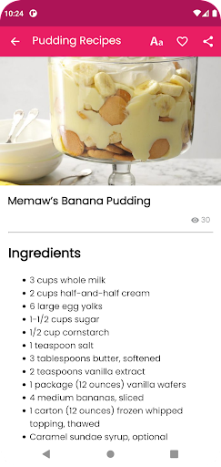 Pudding Recipes Screen 3