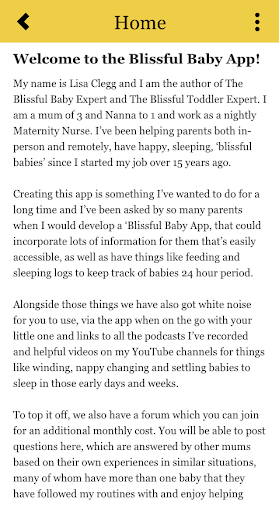 Android application The Blissful Baby Expert App screenshort