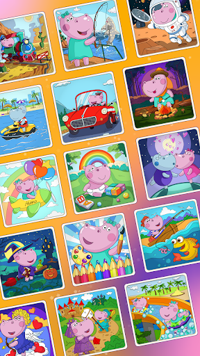 Painter Hippo: Coloring book 1.3.6 screenshots 4