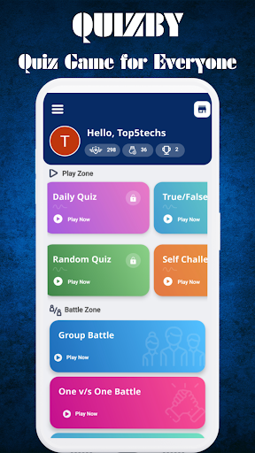 Android application Quizby: Quiz Game for Everyone screenshort