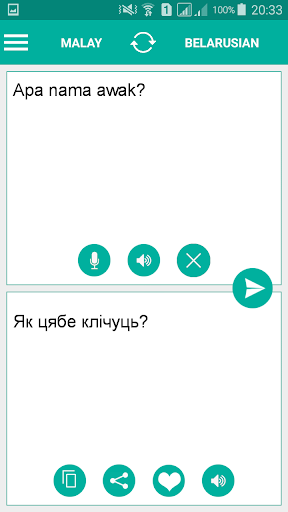 Android application Belarusian Malay Translator screenshort