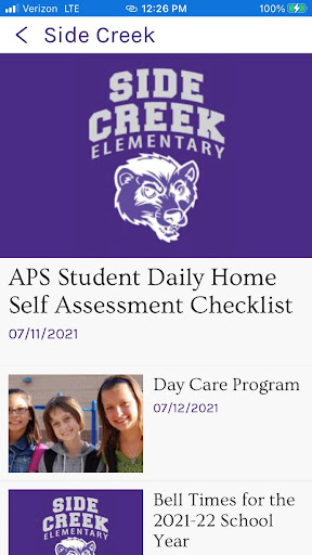 Side Creek Elementary Screen 3