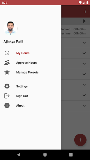 Infor LN Hours Registration Screen 2