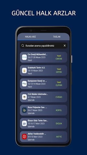 Android application HalkArzlar screenshort