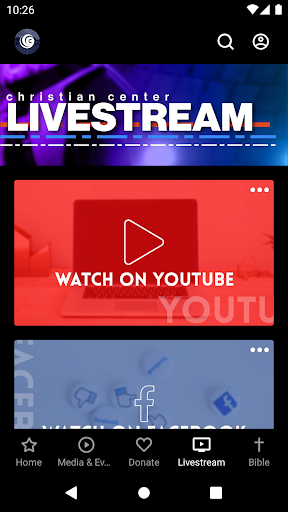 Screenshot of Christian Center Church