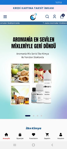 Android application İlke Kimya screenshort