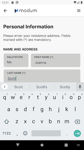Modum Token Swap Screen 2