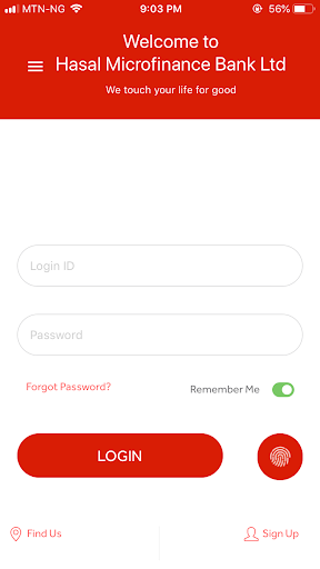 Android application HASALMFB Mobile APP screenshort