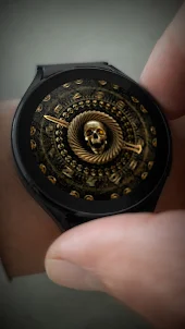 Wear OS Watch Golden Skulls