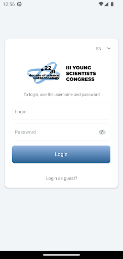 Android application Young Scientists Congress screenshort
