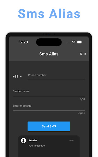 Sms Alias - Choose your name Screen 3