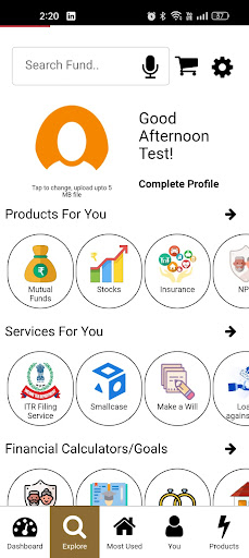 Android application V S FINANCIAL SERVICES screenshort