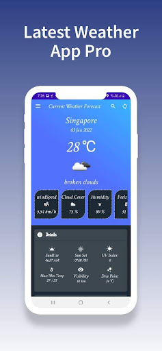 Android application Current Weather Forecast screenshort