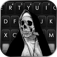 Фон клавиатуры Horror Skull Nun