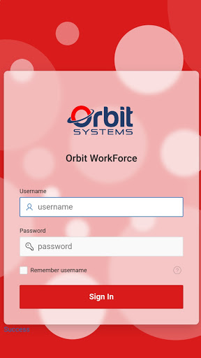 Android application Orbit WorkForce screenshort