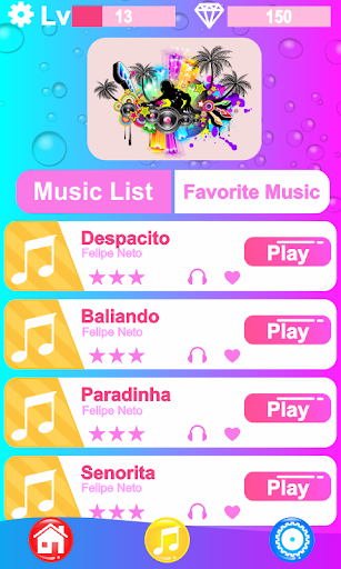 Android application Felipe Neto Piano Game screenshort