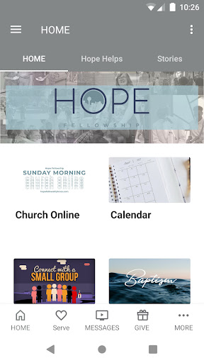 Android application HOPE FELLOWSHIP KNOXVILLE screenshort