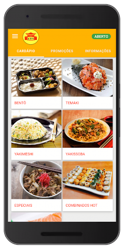 Android application Tomare Culinária Japonesa screenshort