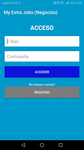 Android application MyExtraJobs Empresas screenshort
