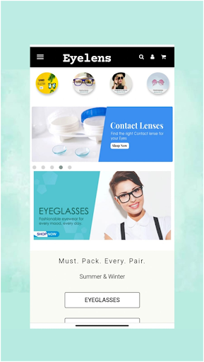 Android application Eyelens screenshort