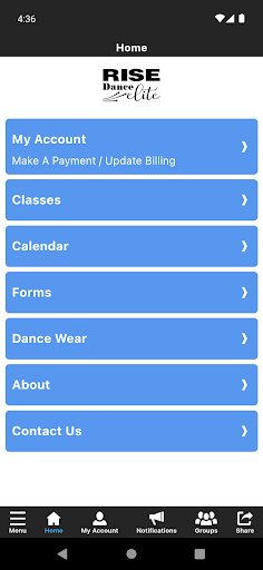 Rise Dance Elite Screen 2