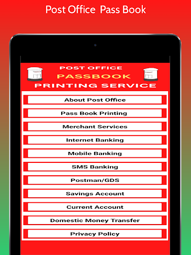 Post Office Pass Book Printing