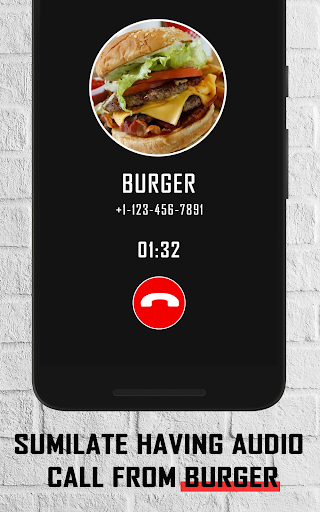 Burger Fake call-video call Screen 2