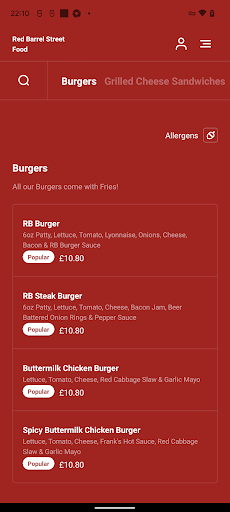 Red Barrel Street Food Screen 3
