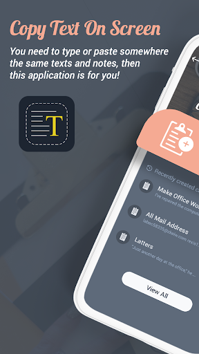 Android application Copy Text On Screen screenshort
