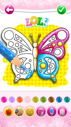 Glitter Butterfly Coloring - Lのおすすめ画像4