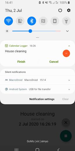 Calendar Logger Screen 3