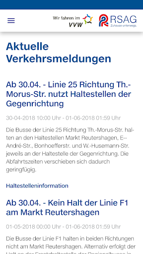 RSAG Fahrplan Screen 3
