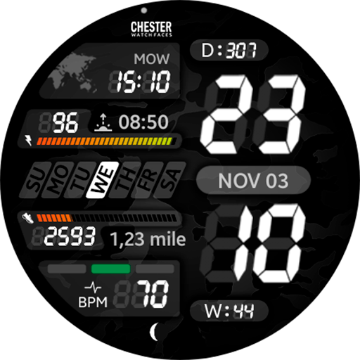 Chester LCD2 watch face logo