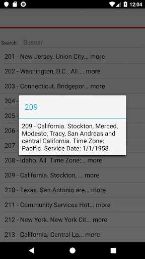 Area Codes Usa Screen 3