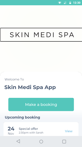 Android application Skin Medi Spa App screenshort