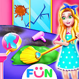 Girls Hair Salon  Tidy Up  -   House Cleaning Games icon