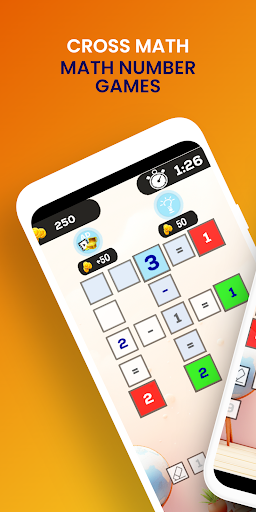 Android application Math number games: Cross Math screenshort
