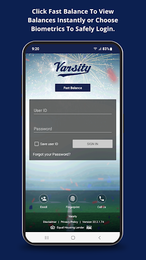 Android application Varsity Mobile screenshort