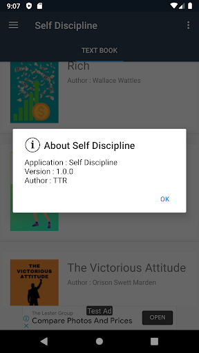 Android application Self Discipline Books Offline screenshort