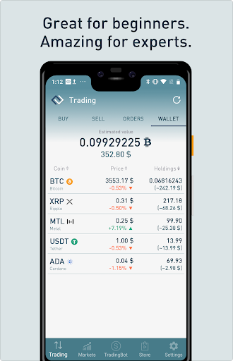 ProfitTradingApp for BitMEX Screen 2