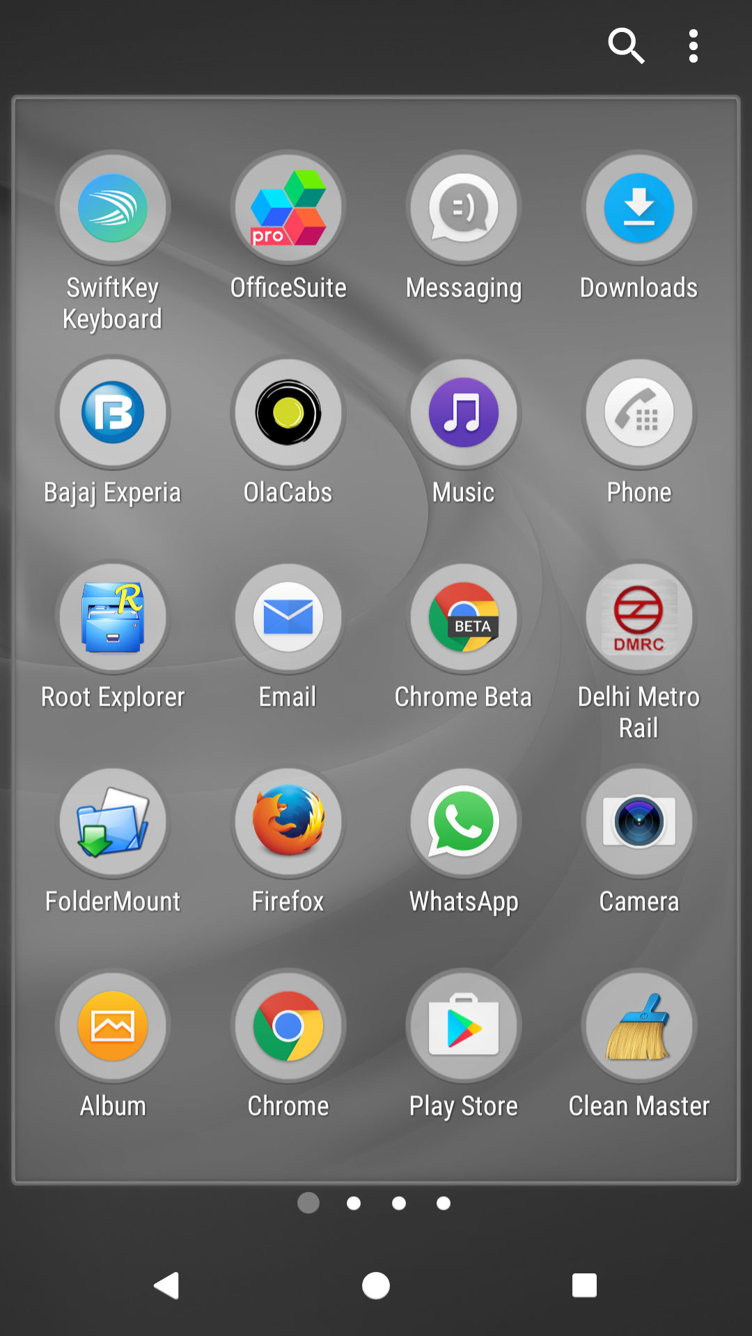 Android application Swirls Gray XP Theme screenshort