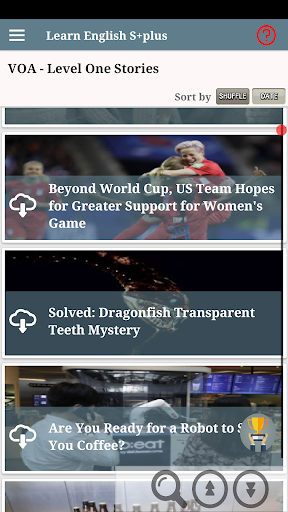 Android application Easy English with VOA News, Le screenshort