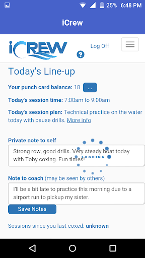 Android application iCrew screenshort