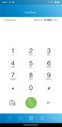 Hanifone Dialer Screen 3