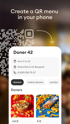 Screenshot of Menusa: online QR menu maker